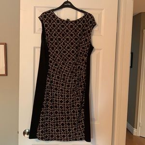 Geometric black and gold dress